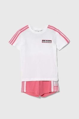 Zdjęcie produktu adidas Originals komplet bawełniany niemowlęcy kolor różowy