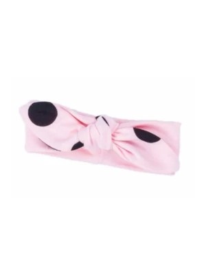 Zdjęcie produktu Bawełniana opaska na głowę różowa z kokardką Nicol