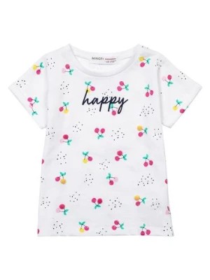 Zdjęcie produktu Biały t-shirt bawełniany w wiśnie dla niemowlaka Minoti