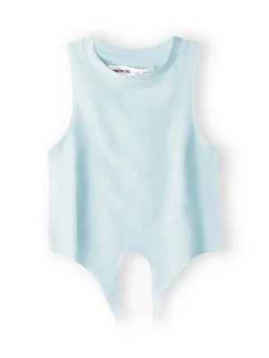 Zdjęcie produktu Błękitny top niemowlęcy bawełniany z wiązaniem na przodzie Minoti