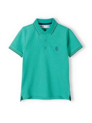 Zdjęcie produktu Bluzka polo dla niemowlaka z krótkim rękawem- zielona Minoti