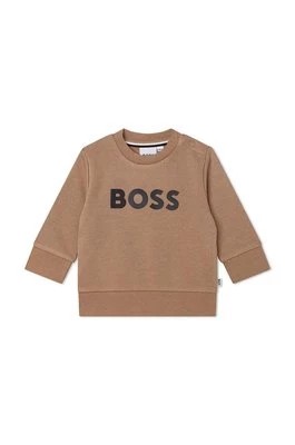 Zdjęcie produktu BOSS bluza dziecięca kolor beżowy z nadrukiem Boss