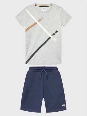 Zdjęcie produktu Boss Komplet t-shirt i szorty sportowe J28110 S Szary Regular Fit