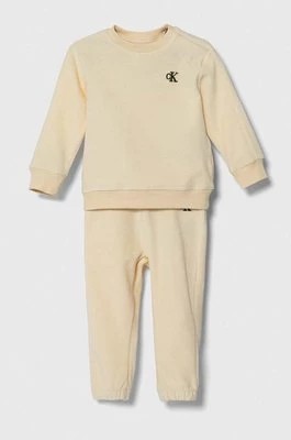 Zdjęcie produktu Calvin Klein Jeans dres niemowlęcy kolor beżowy