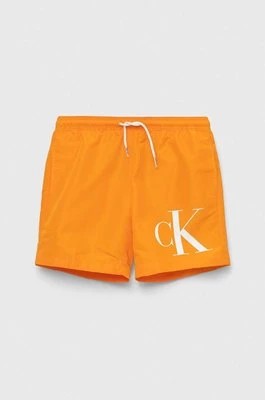 Zdjęcie produktu Calvin Klein Jeans szorty kąpielowe dziecięce kolor pomarańczowy