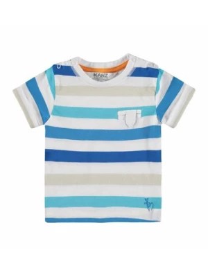 Zdjęcie produktu Chłopięca niemowlęca bluzka z krótkim rękawem w paski Kanz
