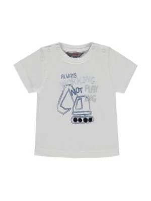 Zdjęcie produktu Chłopięca niemowlęca koszulka z krótkim rękawem biała Kanz