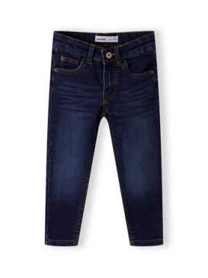 Zdjęcie produktu Ciemne klasyczne spodnie jeansowe dopasowane chłopięce Minoti
