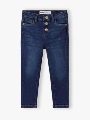 Zdjęcie produktu Ciemnoniebieskie spodnie jeansowe skinny dla małej dziewczynki Minoti