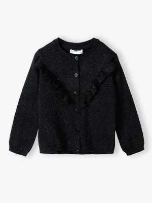 Zdjęcie produktu Czarny elegancki sweter dla dziewczynki zapinany na guziki 5.10.15.