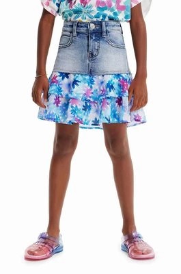 Zdjęcie produktu Desigual spódnica dziecięca kolor niebieski mini rozkloszowana