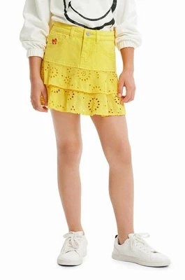 Zdjęcie produktu Desigual spódnica dziecięca kolor żółty mini rozkloszowana