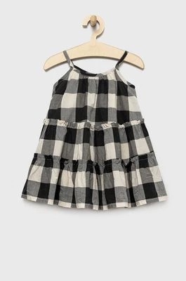 Zdjęcie produktu GAP sukienka bawełniana dziecięca kolor czarny mini rozkloszowana Gap