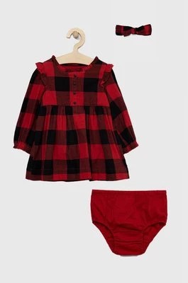 Zdjęcie produktu GAP sukienka niemowlęca kolor czerwony midi rozkloszowana Gap