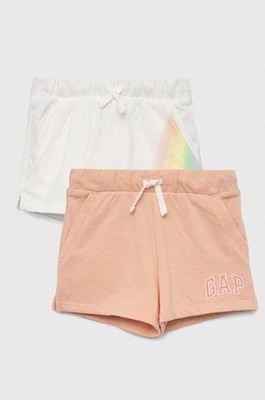 Zdjęcie produktu GAP szorty dziecięce 2-pack kolor pomarańczowy wzorzyste regulowana talia Gap