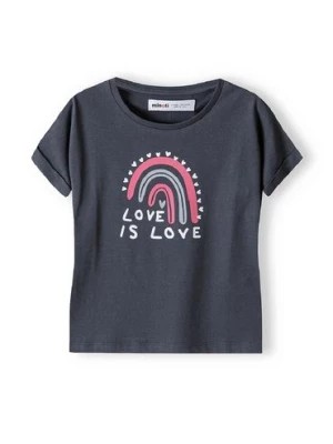 Zdjęcie produktu Granatowa koszulka bawełniana niemowlęca- Love is love Minoti
