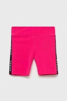Zdjęcie produktu Guess szorty dziecięce kolor różowy z aplikacją