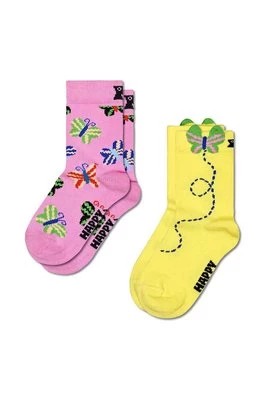 Zdjęcie produktu Happy Socks skarpetki dziecięce Kids Butterfly Socks 2-pack kolor żółty
