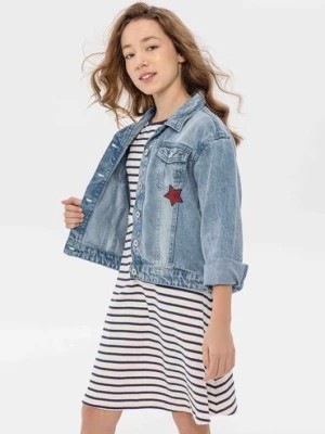 Zdjęcie produktu Jeansowa kurtka dla dziewczynki z gwiazdką Minoti