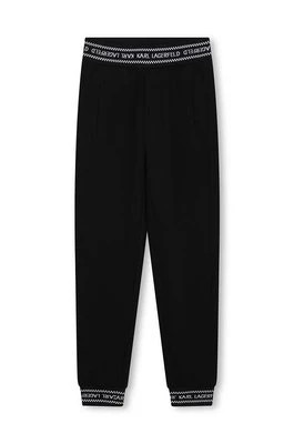 Zdjęcie produktu Karl Lagerfeld spodnie dresowe dziecięce kolor czarny gładkie