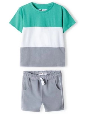 Zdjęcie produktu Komplet ubrań dla niemowlaka - t-shirt z bawełny + szorty dresowe Minoti