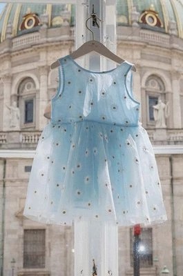 Zdjęcie produktu Konges Sløjd sukienka dziecięca kolor niebieski mini rozkloszowana
