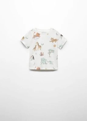Zdjęcie produktu Koszulka bawełniana ze wzorem w zwierzęta MANGO BABY
