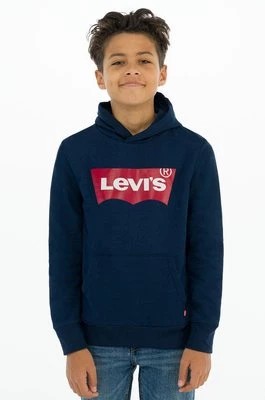 Zdjęcie produktu Levi's Bluza dziecięca kolor granatowy z kapturem z nadrukiem
