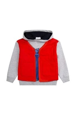 Zdjęcie produktu Marc Jacobs bluza bawełniana dziecięca kolor szary z kapturem wzorzysta