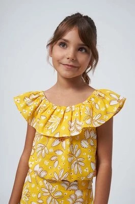 Zdjęcie produktu Mayoral bluzka dziecięca kolor żółty dekolt hiszpański