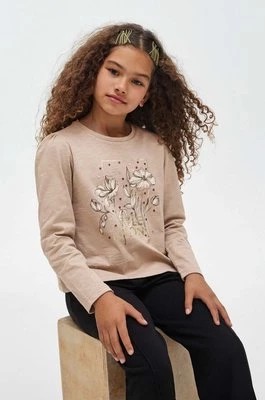 Zdjęcie produktu Mayoral longsleeve bawełniany dziecięcy kolor beżowy