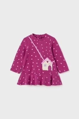 Zdjęcie produktu Mayoral sukienka niemowlęca kolor fioletowy mini oversize