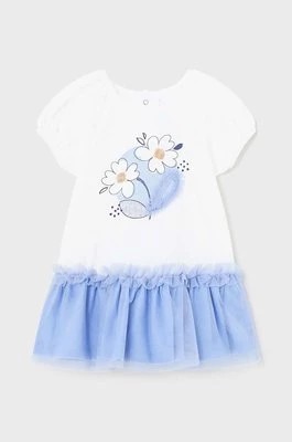 Zdjęcie produktu Mayoral sukienka niemowlęca kolor niebieski mini rozkloszowana