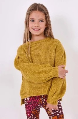 Zdjęcie produktu Mayoral sweter z domieszką wełny dziecięcy kolor żółty ciepły