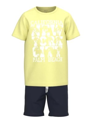 Zdjęcie produktu NAME IT Komplet t-shirt i szorty sportowe 13213261 Żółty Regular Fit