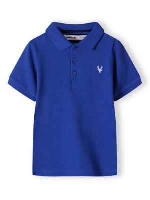 Zdjęcie produktu Niemowlęca koszulka polo bawełniana z krótkim rękawem- niebieska Minoti