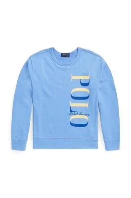 Zdjęcie produktu Polo Ralph Lauren bluza bawełniana dziecięca kolor niebieski z nadrukiem