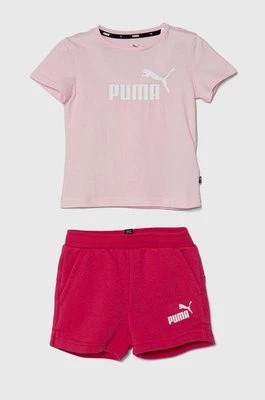 Zdjęcie produktu Puma komplet dziecięcy Logo Tee & Shorts Set kolor różowy