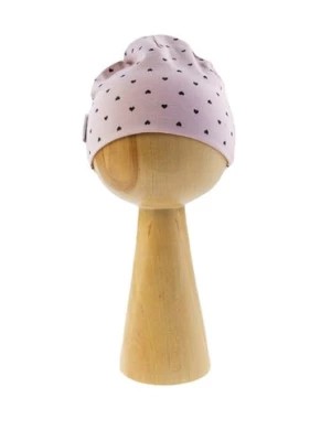 Zdjęcie produktu Różowa czapka niemowlęca dziewczęca w serduszka Nicol