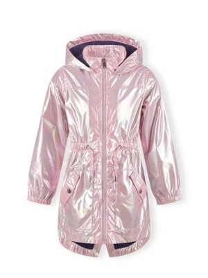 Zdjęcie produktu Różowa kurtka przeciwdeszczowa z kapturem dla dziewczynki Minoti