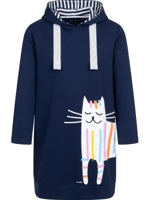 Zdjęcie produktu Sukienka z długim rękawem dla dziewczynki z kapturem, z kotem kreskowym, 3-8 lat Endo