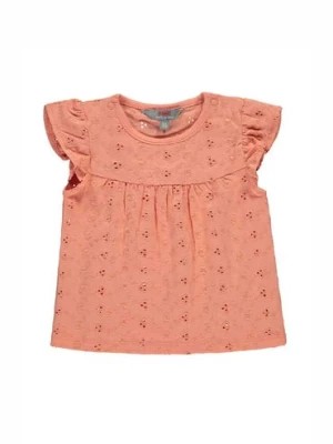 Zdjęcie produktu T-shirt dziewczęcy koralowy haftowany różowa Kanz