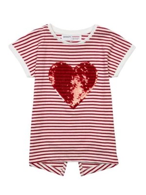 Zdjęcie produktu T-shirt w paski i cekinami dla niemowlaka- serce Minoti