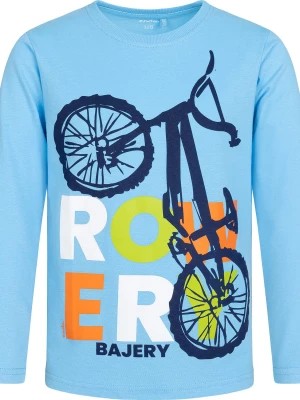 Zdjęcie produktu T-shirt z długim rękawem dla chłopca, z rowerem, błękitny, 4-8 lat Endo