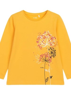 Zdjęcie produktu T-shirt z długim rękawem dla dziewczynki, z motywem kwiatowym, żółty 3-8 lat Endo