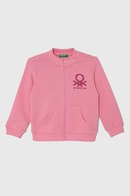 Zdjęcie produktu United Colors of Benetton bluza bawełniana dziecięca kolor różowy wzorzysta