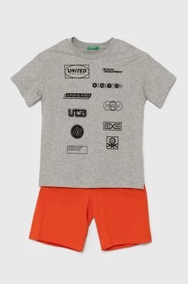 Zdjęcie produktu United Colors of Benetton komplet bawełniany dziecięcy kolor szary