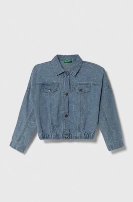 Zdjęcie produktu United Colors of Benetton kurtka jeansowa dziecięca kolor niebieski