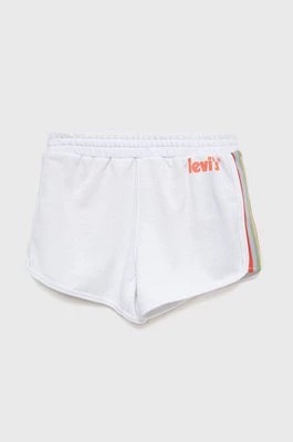 Zdjęcie produktu Levi's szorty dziecięce kolor biały gładkie