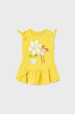 Zdjęcie produktu Mayoral sukienka niemowlęca kolor żółty mini prosta